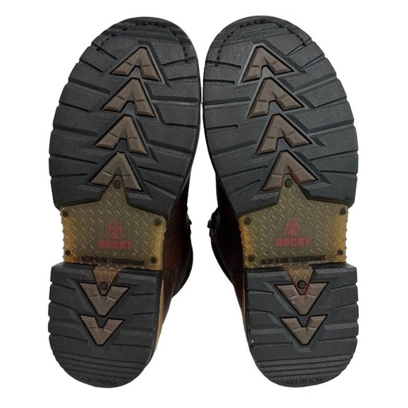 ROCKY Ironclad Work Boots Leather Steel Toe Waterproof Slip Resistant Mens 11 - Picture 9 of 11